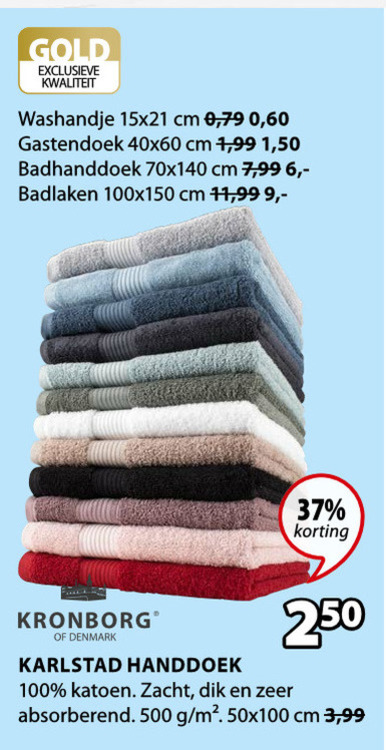 Vulkanisch stopcontact minstens Kronborg handdoek folder aanbieding bij Jysk - details