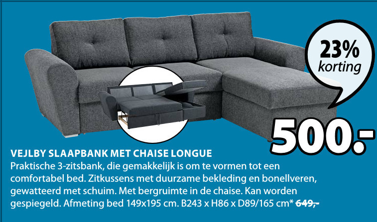 kofferbak bijstand Slang slaapbank folder aanbieding bij Jysk - details