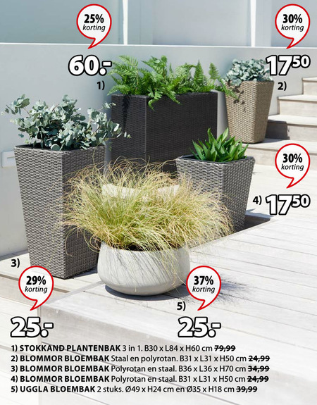 min begaan Flikkeren plantenbak, bloempot folder aanbieding bij Jysk - details