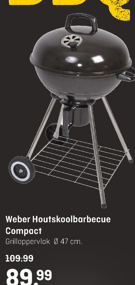 Verdraaiing zelf fontein Weber houtskool barbecue folder aanbieding bij Hubo - details