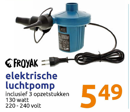 Reactor bevind zich stel voor elektrische pomp folder aanbieding bij Action - details