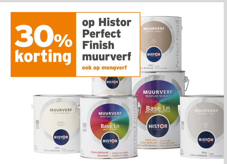 Histor muurverf, mengverf aanbieding bij - details