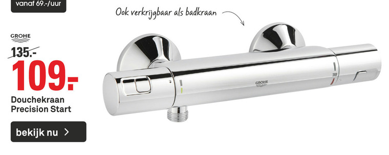 Sloppenwijk prinses gevogelte Grohe thermostaatkraan, douchekraan folder aanbieding bij Karwei - details