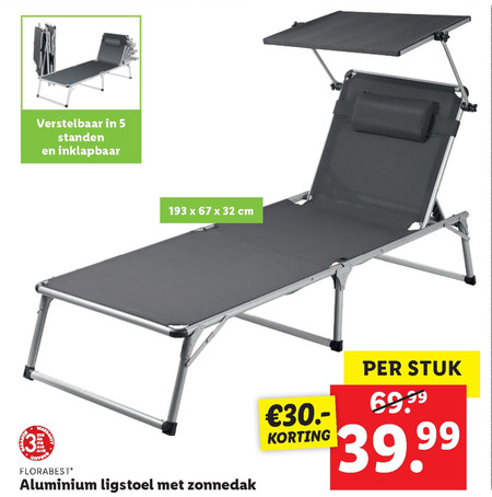 chef account Nautisch Florabest ligbed folder aanbieding bij Lidl - details