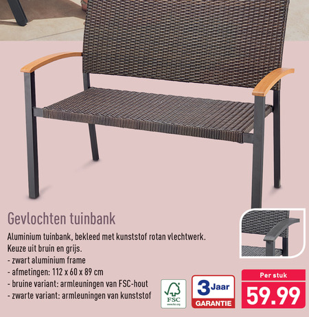 passend wenselijk via tuinbank folder aanbieding bij Aldi - details