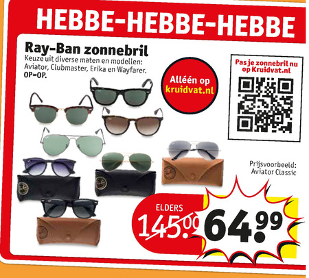 Typisch Pigment samenwerken Ray-Ban zonnebril folder aanbieding bij Kruidvat - details