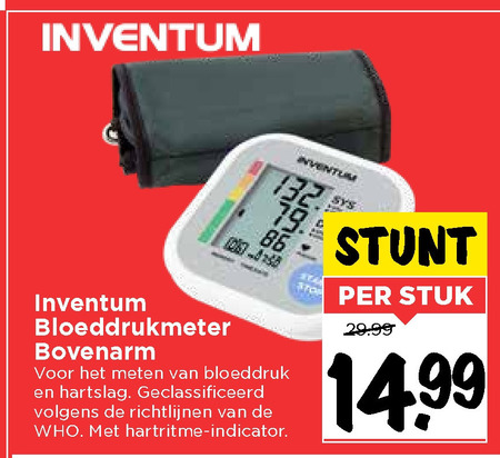 Rusteloosheid Voor een dagje uit Arbitrage Inventum bloeddrukmeter folder aanbieding bij Vomar - details