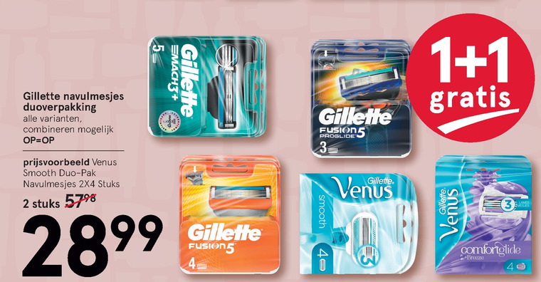 Bel terug besteden Afwezigheid Gillette dames scheermesje, scheermesjes folder aanbieding bij Etos -  details