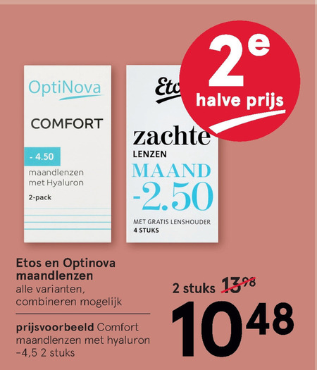 Spookachtig uitvinden Voorzieningen Optinova maandlenzen folder aanbieding bij Etos - details