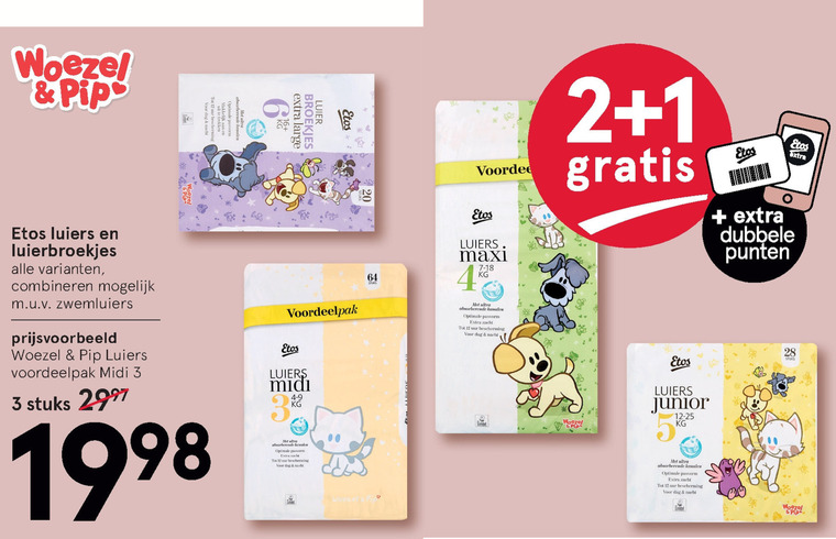 Huismerk luierbroekjes, luiers folder aanbieding bij Etos - details