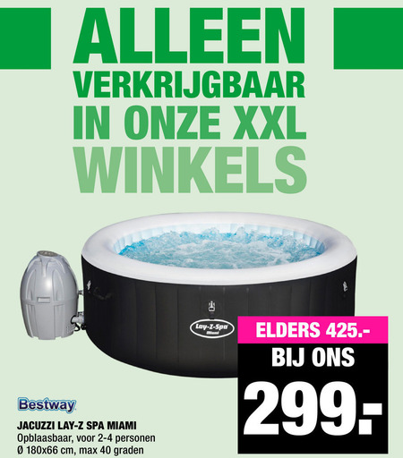 Boomgaard Guggenheim Museum man Bestway buitenspa folder aanbieding bij Big Bazar - details