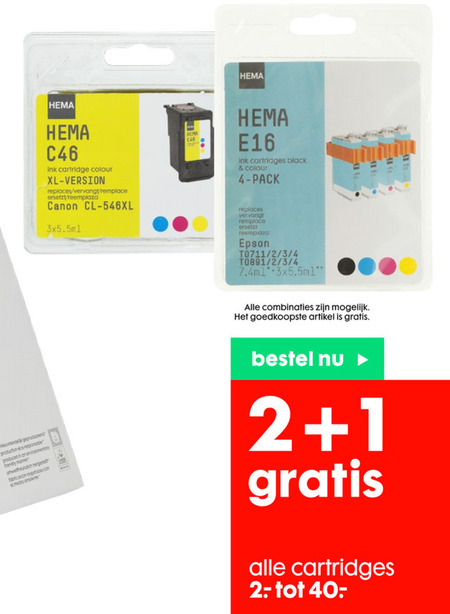 Bondgenoot Zonder twijfel Jeugd Hema huismerk printerinkt folder aanbieding bij Hema - details