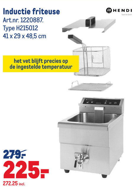 Hendi friteuse folder aanbieding Makro - details