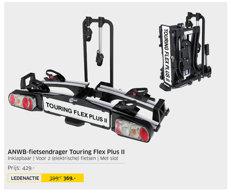 Preek Maakte zich klaar Arashigaoka ANWB fietsdrager folder aanbieding bij ANWB - details