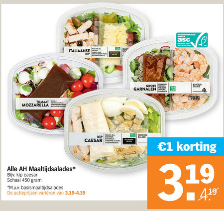 Albert Heijn Huismerk Maaltijdsalade Folder Aanbieding Bij Albert Heijn ...