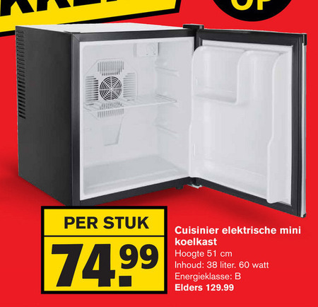 barmodel koelkast folder aanbieding Hoogvliet - details