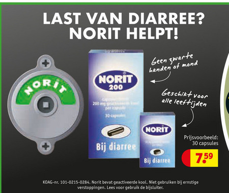 Norit   diarree folder aanbieding bij  Kruidvat - details