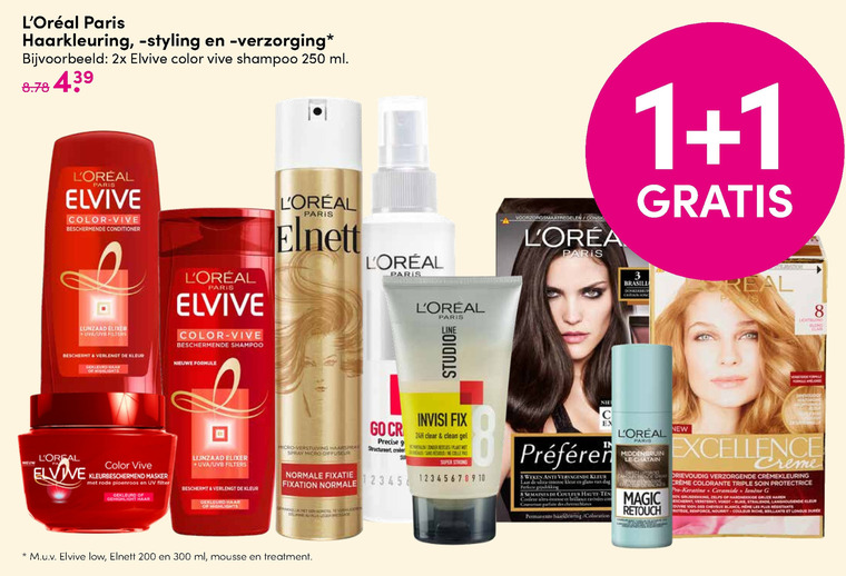 Elvive   shampoo folder aanbieding bij  DA - details