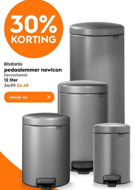 Brabantia pedaalemmer aanbieding bij Blokker - details