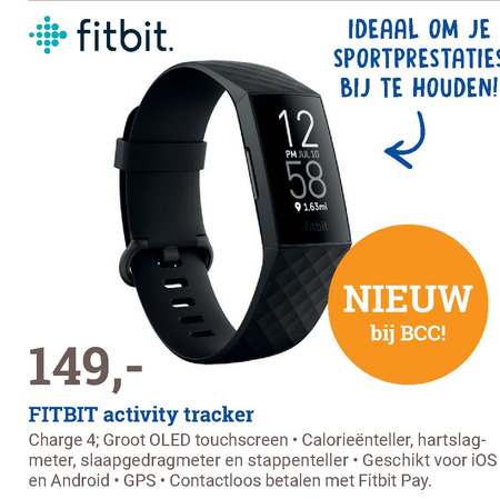 ziekte transfusie leraar Fitbit activiteitenmeter folder aanbieding bij BCC - details