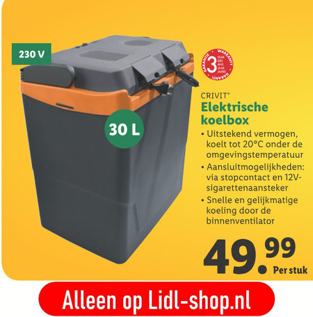 koffer Billy Goat strand Crivit autokoelbox folder aanbieding bij Lidl - details