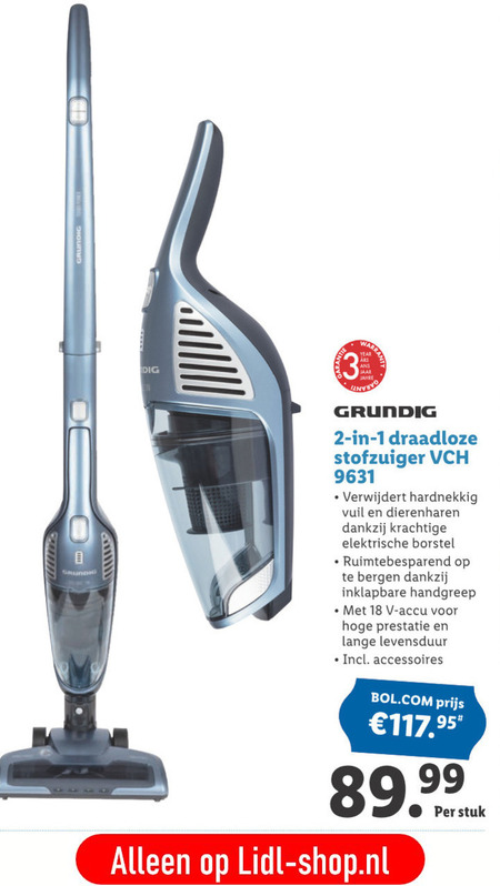 steelstofzuiger folder aanbieding Lidl details