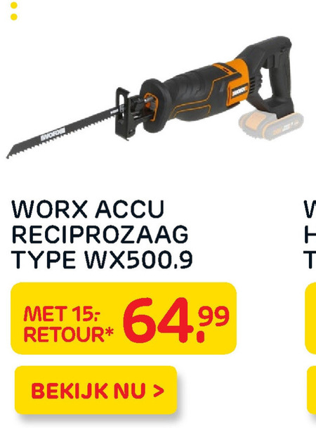 Worx reciprozaag folder aanbieding bij Praxis details