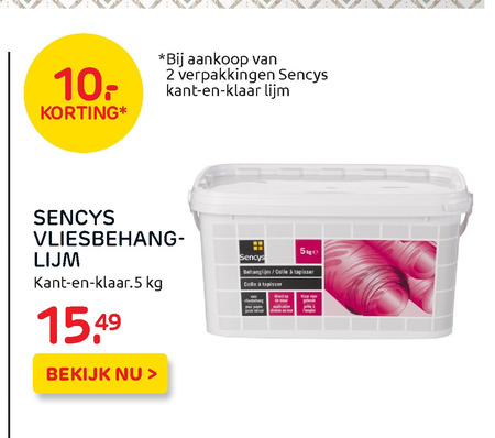 Sencys behanglijm folder aanbieding bij Praxis details