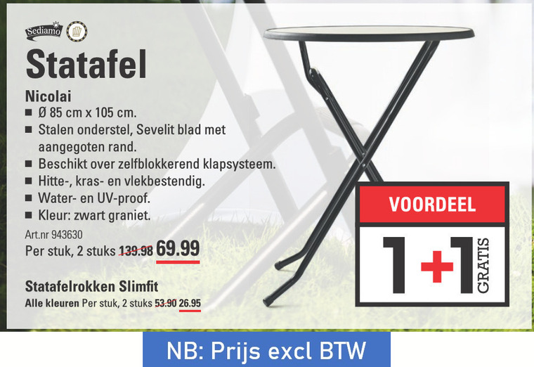 statafel aanbieding bij -