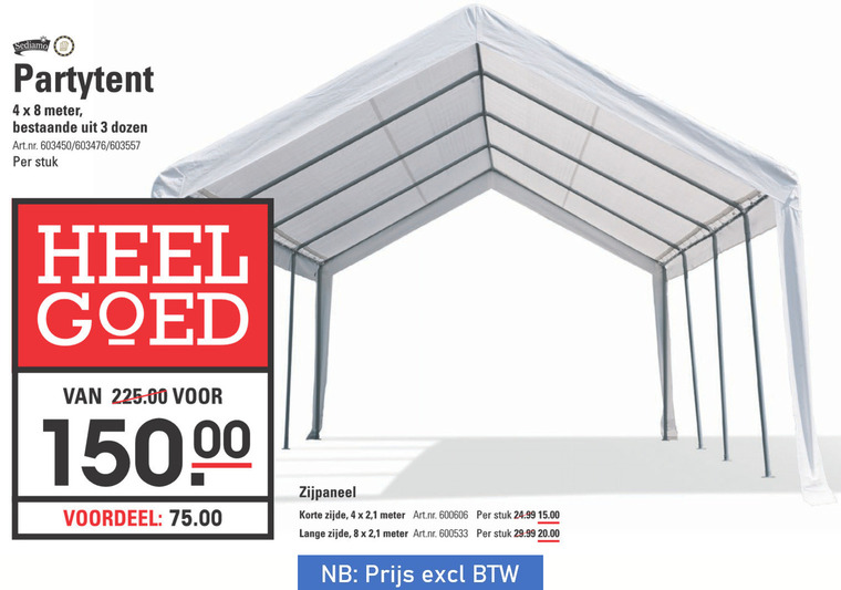 neef Ooit Geval partytent folder aanbieding bij Sligro - details