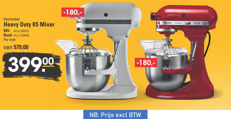 raket Worden seks KitchenAid keukenmachine folder aanbieding bij Sligro - details