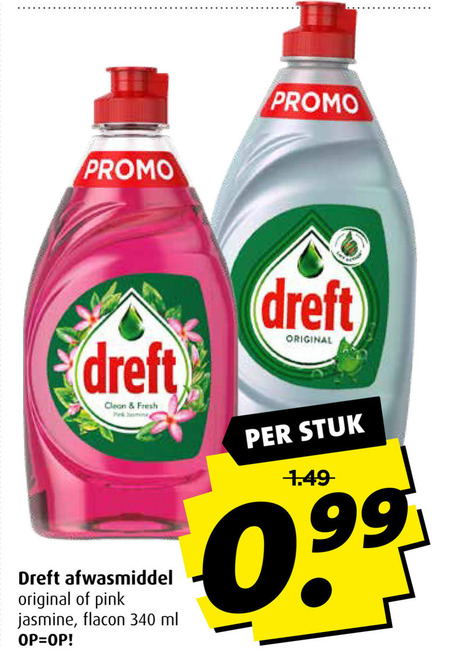 Dreft   afwasmiddel folder aanbieding bij  Boni - details