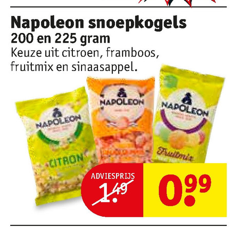 Napoleon   snoep folder aanbieding bij  Kruidvat - details