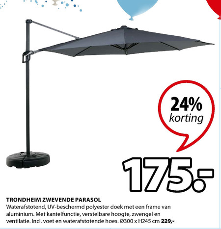 ontslaan breken ginder zweefparasol folder aanbieding bij Jysk - details