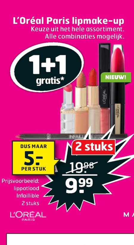 saai Herdenkings zich zorgen maken L Oreal lipstick folder aanbieding bij Trekpleister - details