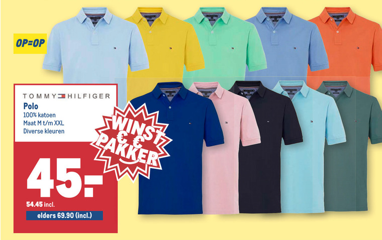 Tommy heren poloshirt aanbieding Makro - details