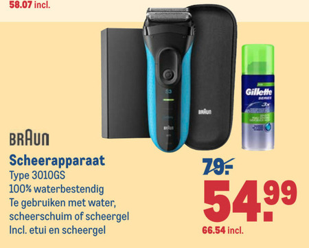 Braun elektrisch scheerapparaat folder aanbieding bij Makro -