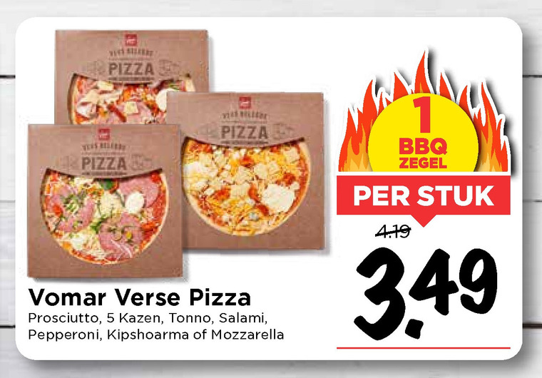 Vomar Huismerk   verse pizza folder aanbieding bij  Vomar - details