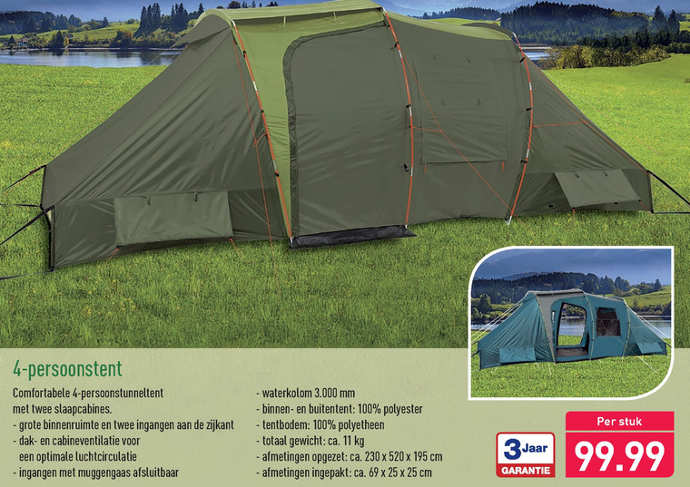 vreugde Arne Walging tent folder aanbieding bij Aldi - details