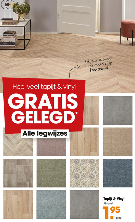 tapijt, folder aanbieding bij - details