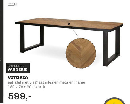 eetkamertafel aanbieding bij - details