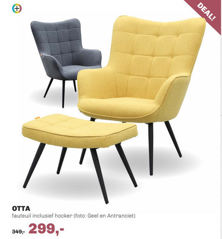 Verspreiding resterend kant fauteuil folder aanbieding bij Trendhopper - details