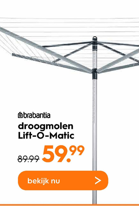 Gezond uitlijning vergeetachtig Brabantia droogmolen folder aanbieding bij Blokker - details