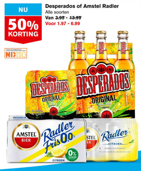 Desperados radler bier, speciaalbier folder aanbieding bij Hoogvliet ...