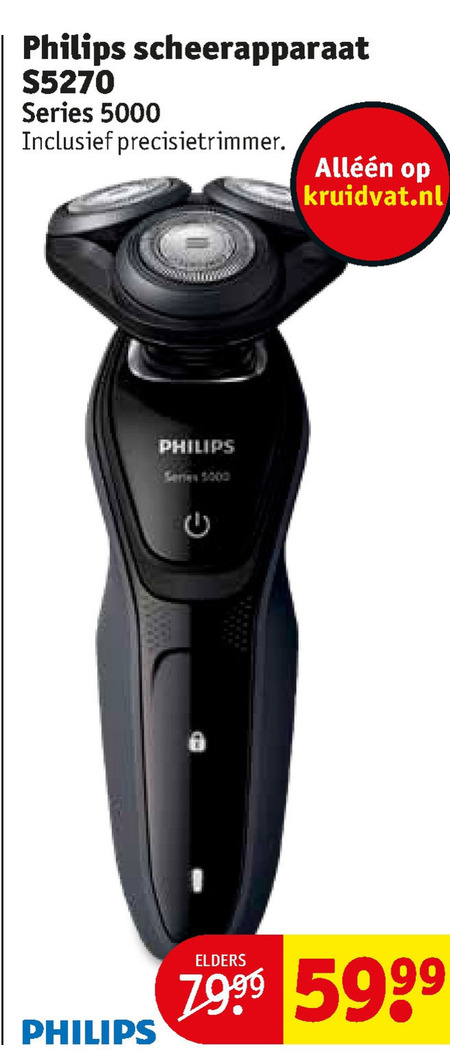 Krachtig Lauw Tahiti Philips elektrisch scheerapparaat folder aanbieding bij Kruidvat - details