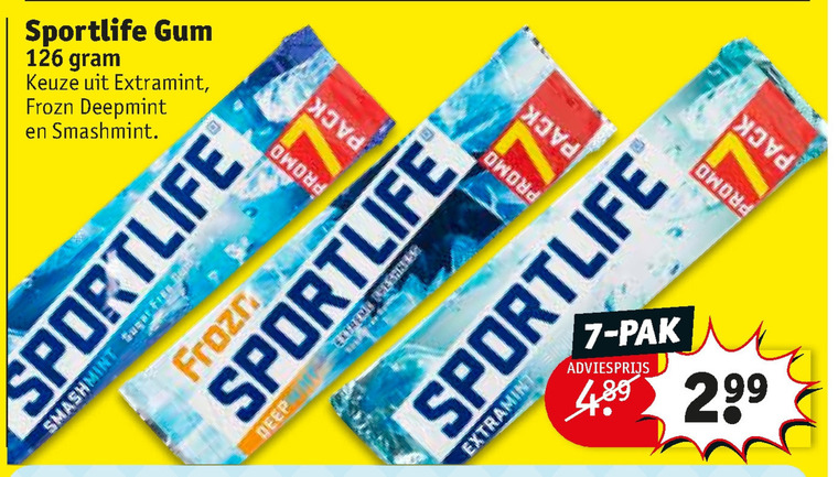 Sportlife   kauwgom folder aanbieding bij  Kruidvat - details