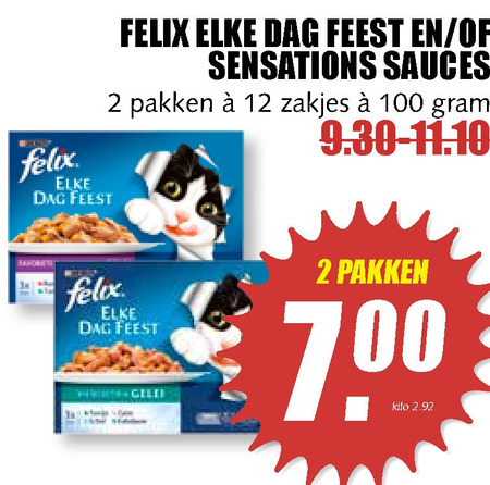 Felix kattenvoer aanbieding bij MCD Supermarkt Basis -