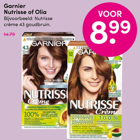 Garnier haarkleuring folder aanbieding bij DA