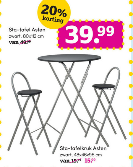 hun Adelaide Kent statafel folder aanbieding bij Leenbakker - details