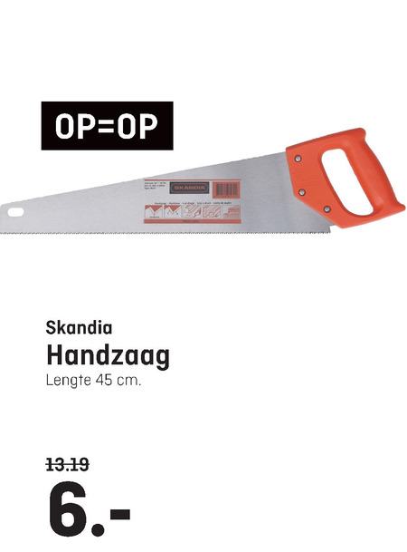 vertrouwen Cyclopen Zorg Skandia handzaag folder aanbieding bij Hubo - details